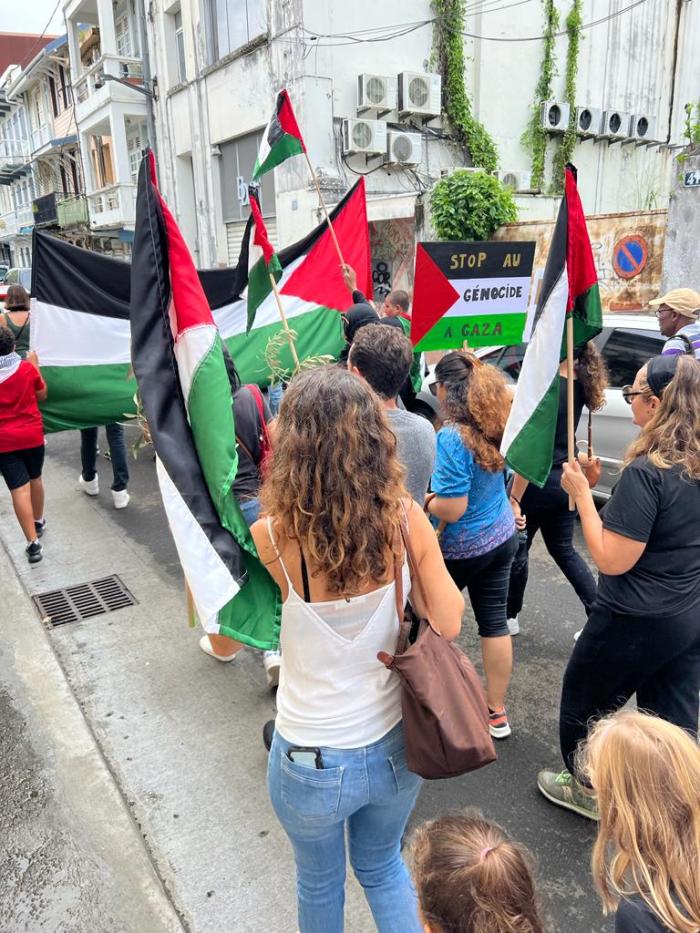 Nouvelle Manifestation En Soutien Aux Palestiniens à Fort De France 